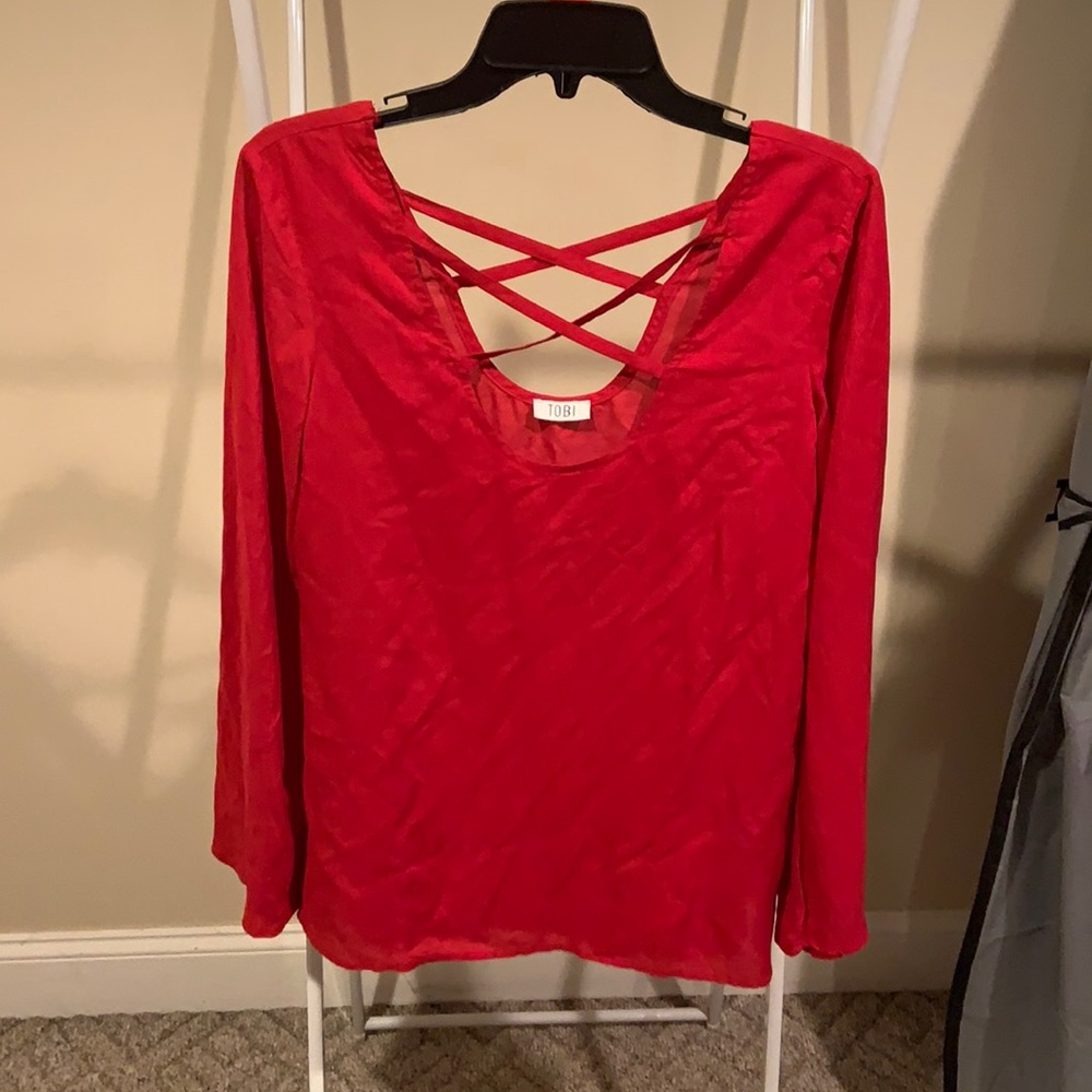 Tobi red blouse